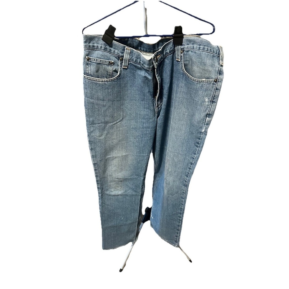 Carhartt 101483 Men's 38x30 Blue Denim Jeans Loose Relaxed-Fit Straight Leg